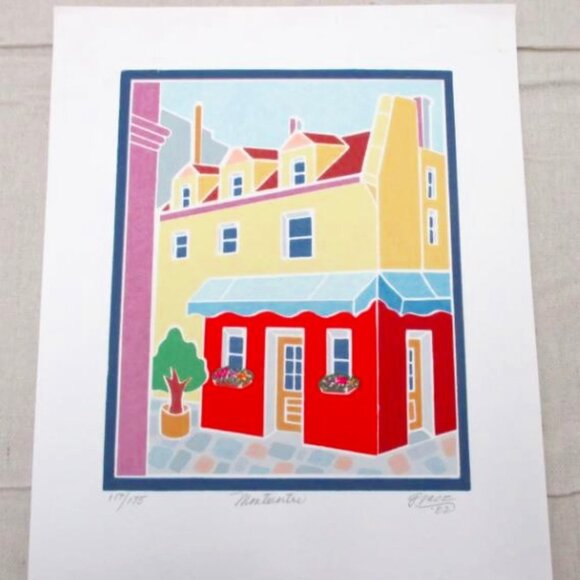 Vintage Lithograph Titled: Montmartre Signed by the Artist: Grace - Picture 1 of 3